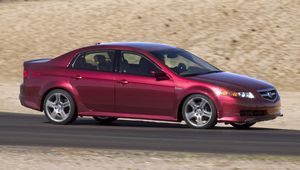 Preview wallpaper acura, tl, 2004, magenta metallic, side view, style, cars, speed, asphalt