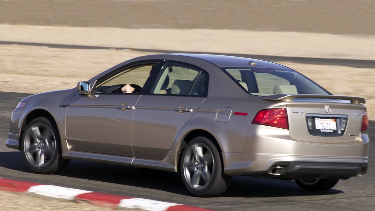 Wallpaper acura, tl, 2004, beige metallic, side view, style, cars, speed, rotation, route
