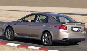 Preview wallpaper acura, tl, 2004, beige metallic, side view, style, cars, speed, rotation, route
