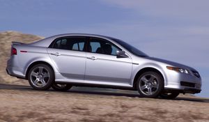 Preview wallpaper acura, tl, 2004, silver metallic, side view, style, cars, speed, nature