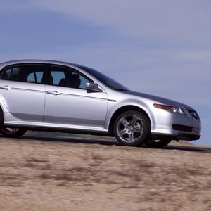 Preview wallpaper acura, tl, 2004, silver metallic, side view, style, cars, speed, nature