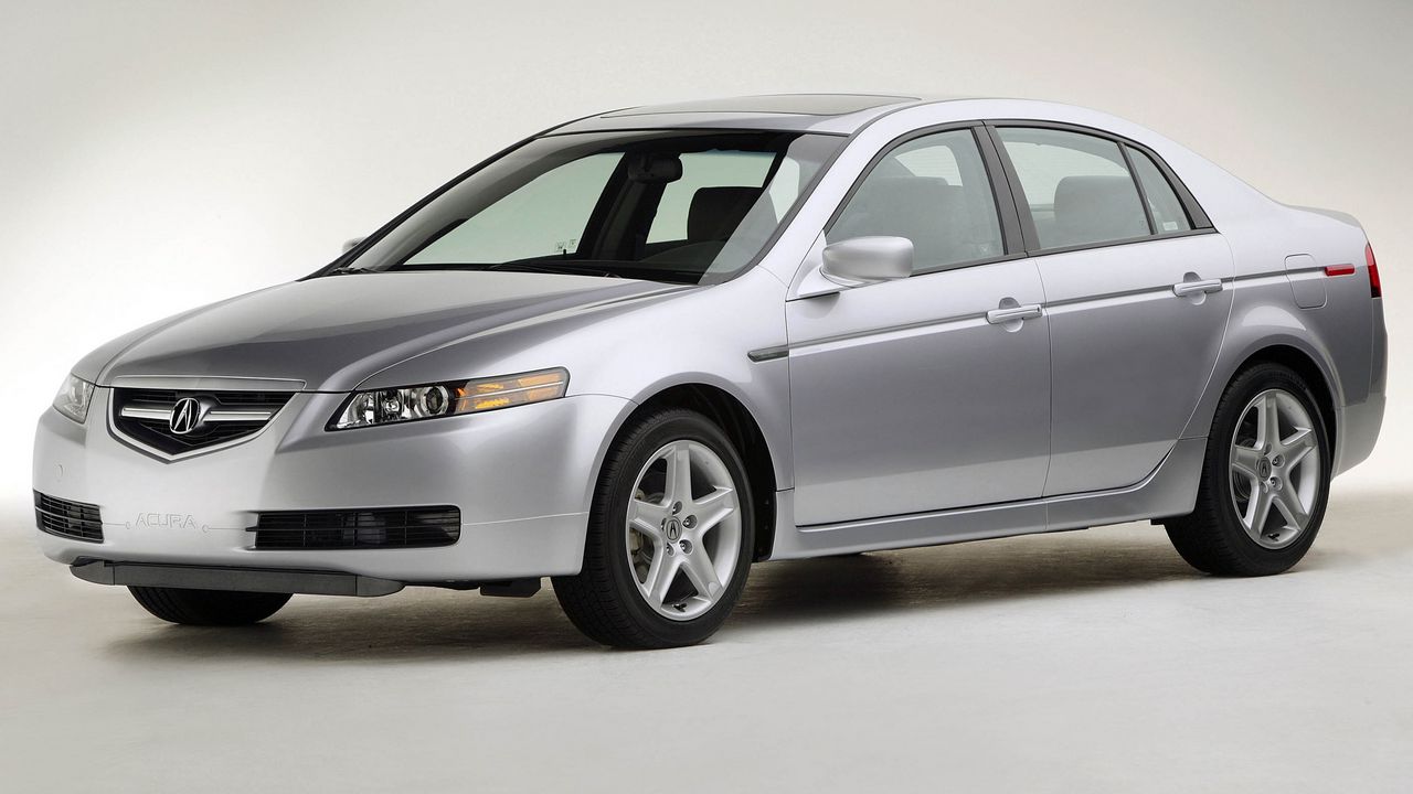 Wallpaper acura, tl, 2004, silver metallic, side view, style, cars