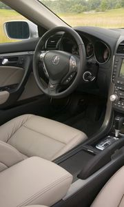 Preview wallpaper acura, tl, 2007, interior, salon, steering wheel, speedometer