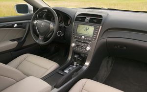 Preview wallpaper acura, tl, 2007, interior, salon, steering wheel, speedometer