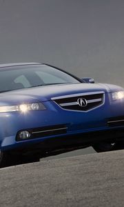 Preview wallpaper acura, tl, 2007, blue, front view, style, cars, asphalt