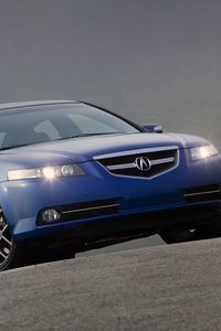 Preview wallpaper acura, tl, 2007, blue, front view, style, cars, asphalt