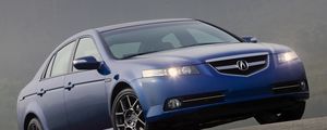 Preview wallpaper acura, tl, 2007, blue, front view, style, cars, asphalt