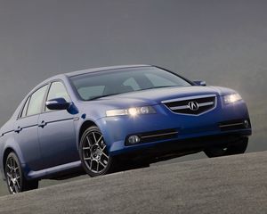 Preview wallpaper acura, tl, 2007, blue, front view, style, cars, asphalt