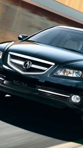 Preview wallpaper acura, tl, 2007, black, front view, style, cars, speed, track