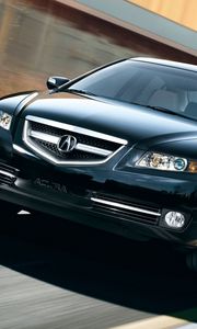 Preview wallpaper acura, tl, 2007, black, front view, style, cars, speed, track