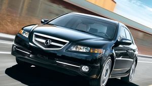 Preview wallpaper acura, tl, 2007, black, front view, style, cars, speed, track