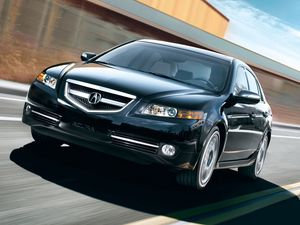 Preview wallpaper acura, tl, 2007, black, front view, style, cars, speed, track