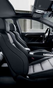 Preview wallpaper acura, tl, 2007, black, salon, interior, steering wheel