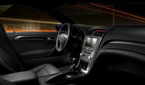 Preview wallpaper acura, tl, 2007, salon, black, interior, steering wheel