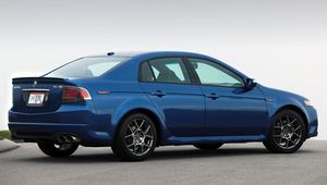 Preview wallpaper acura, tl, 2007, blue, side view, style, cars, sky, asphalt