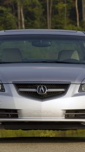 Preview wallpaper acura, tl, 2007, silver metallic, front view, style, cars, nature