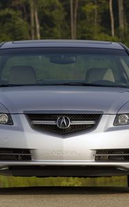 Preview wallpaper acura, tl, 2007, silver metallic, front view, style, cars, nature