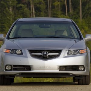 Preview wallpaper acura, tl, 2007, silver metallic, front view, style, cars, nature