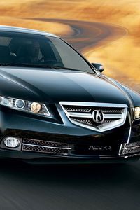 Preview wallpaper acura, tl, 2007, black, front view, style, cars, speed