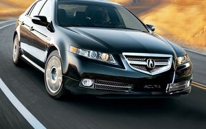 Preview wallpaper acura, tl, 2007, black, front view, style, cars, speed