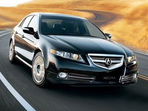 Preview wallpaper acura, tl, 2007, black, front view, style, cars, speed