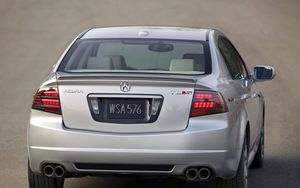 Preview wallpaper acura, tl, 2007, gray metallic, rear view, style, cars, asphalt