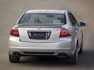 Preview wallpaper acura, tl, 2007, gray metallic, rear view, style, cars, asphalt