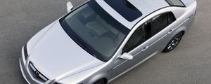 Preview wallpaper acura, tl, 2007, metallic silver, top view, style, cars, asphalt