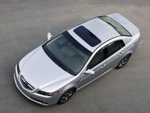 Preview wallpaper acura, tl, 2007, metallic silver, top view, style, cars, asphalt