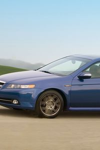 Preview wallpaper acura, tl, 2007, blue, side view, style, cars, speed, nature