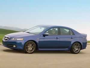 Preview wallpaper acura, tl, 2007, blue, side view, style, cars, speed, nature