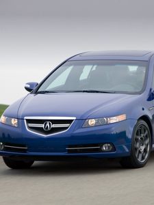 Preview wallpaper acura, tl, 2007, white, front view, style, cars, speed, nature