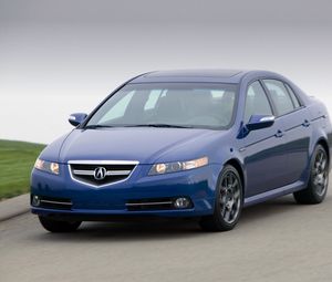 Preview wallpaper acura, tl, 2007, white, front view, style, cars, speed, nature