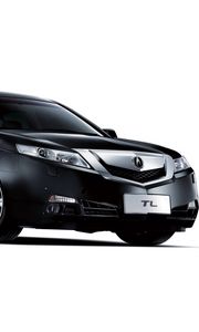 Preview wallpaper acura, tl, 2008, black, side view, style, auto