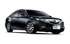 Preview wallpaper acura, tl, 2008, black, side view, style, auto