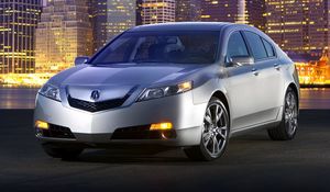 Preview wallpaper acura, tl, 2008, silver metallic, front view, style, cars, city, lights