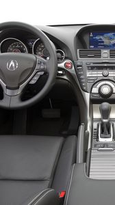 Preview wallpaper acura, tl, 2008, salon, interior, steering wheel, speedometer