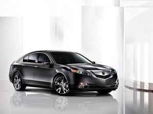 Preview wallpaper acura, tl, 2008, black, side view, style, cars, reflection