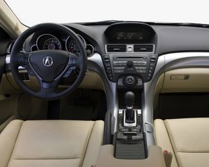 Preview wallpaper acura, tl, 2008, salon, interior, steering wheel, speedometer