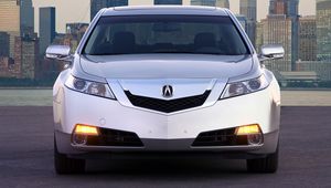 Preview wallpaper acura, tl, 2008, silver metallic, front view, style, cars, city, asphalt