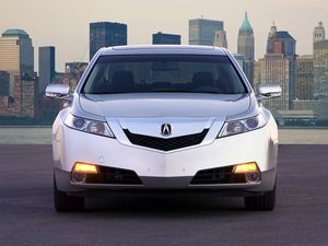 Preview wallpaper acura, tl, 2008, silver metallic, front view, style, cars, city, asphalt