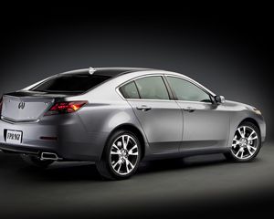 Preview wallpaper acura, tl, 2011, metallic gray, sedan, side view, style, cars
