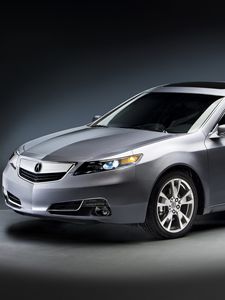 Preview wallpaper acura, tl, 2011, gray metallic, front view, style, cars