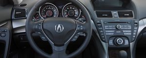 Preview wallpaper acura, tl, 2011, salon, interior, steering wheel, speedometer