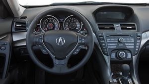 Preview wallpaper acura, tl, 2011, salon, interior, steering wheel, speedometer