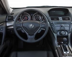 Preview wallpaper acura, tl, 2011, salon, interior, steering wheel, speedometer