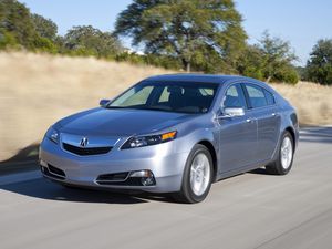 Preview wallpaper acura, tl, 2011, silver metallic, front view, style, cars, speed, nature, asphalt, trees