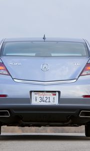 Preview wallpaper acura, tl, 2011, metallic blue, rear view, style, cars, sky