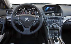 Preview wallpaper acura, tl, 2011, salon, interior, steering wheel, speedometer