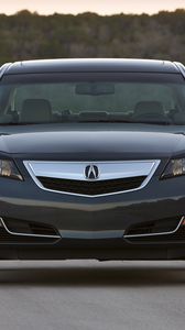 Preview wallpaper acura, tl, 2011, blue, front view, style, cars, trees, asphalt